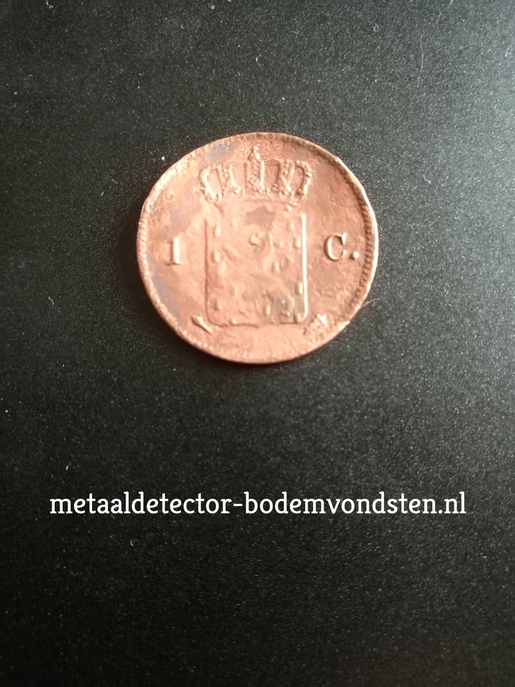 1837 Koning Willem I 1 cent achter