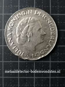 1961 250 cent koningin juliana voorkant